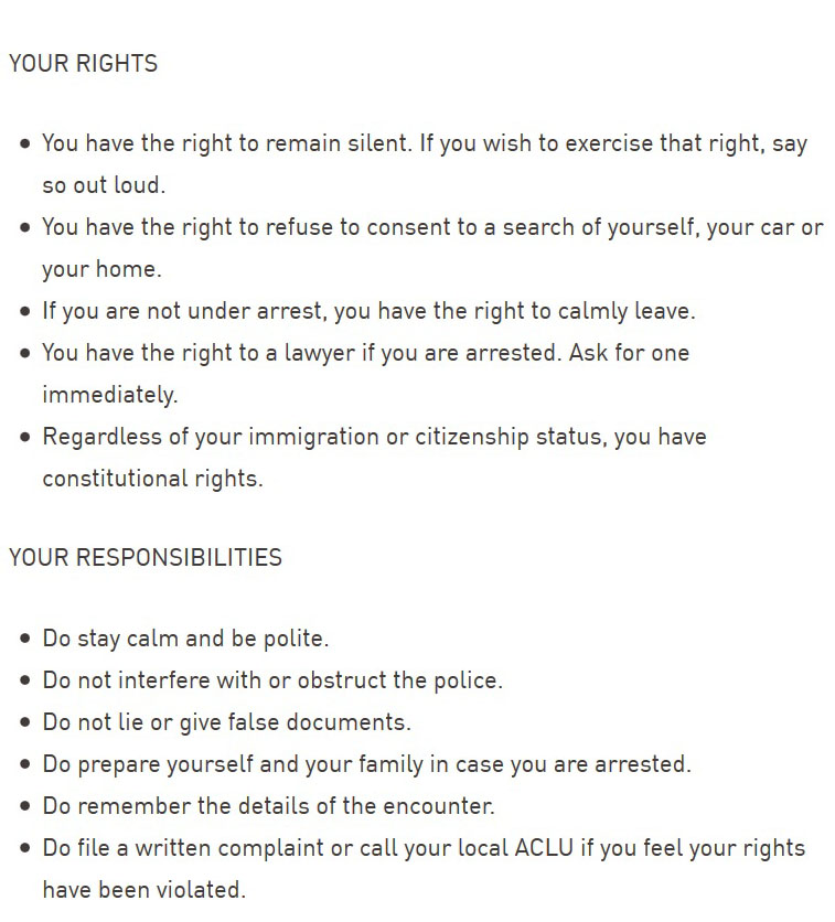 Know Your Rights
